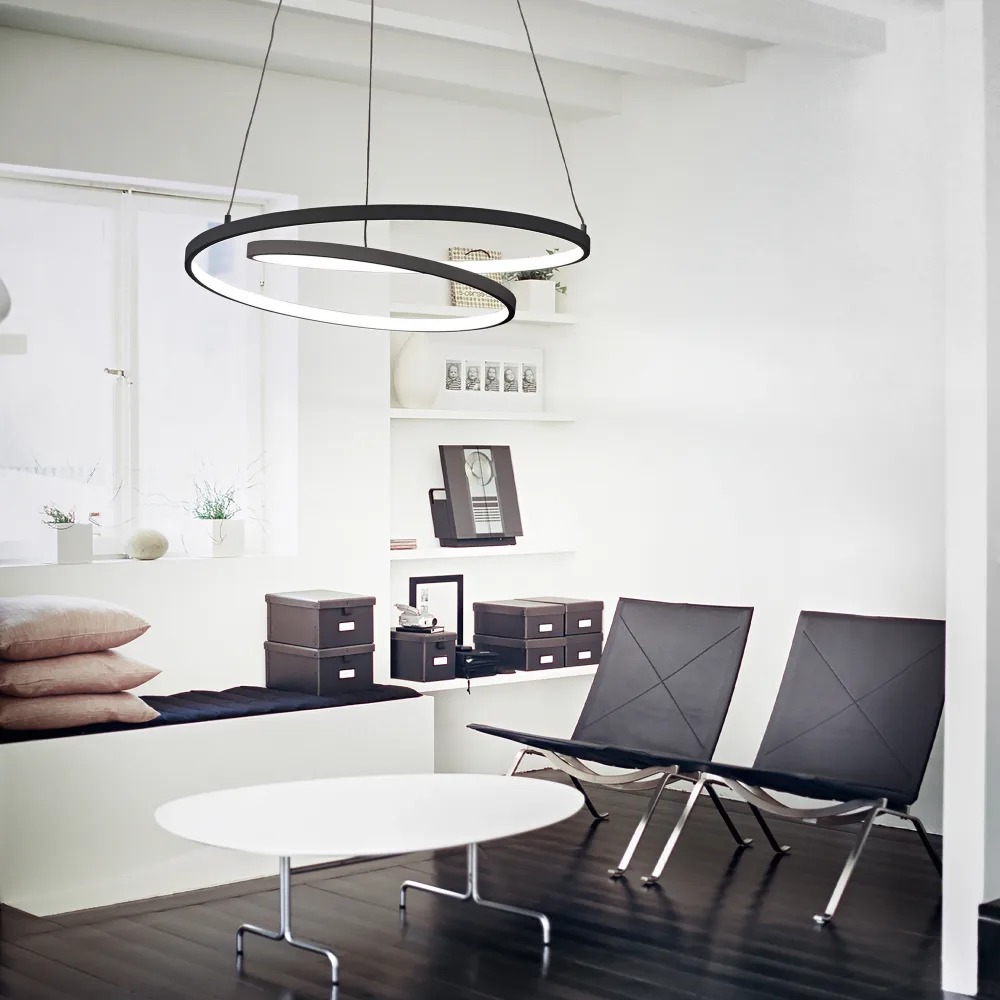 Ideal Lux Oz pendente redondo latão 3000K design italiano Portugal