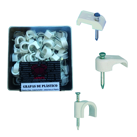 Lapafil grapas fixação cabo elétrico plano paralelo redondo embalagem caixa Portugal