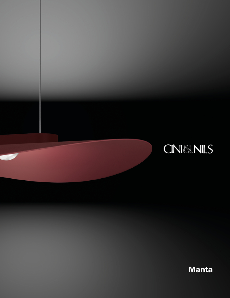 Cini&Nils Manta – aplique de parede LED italiano