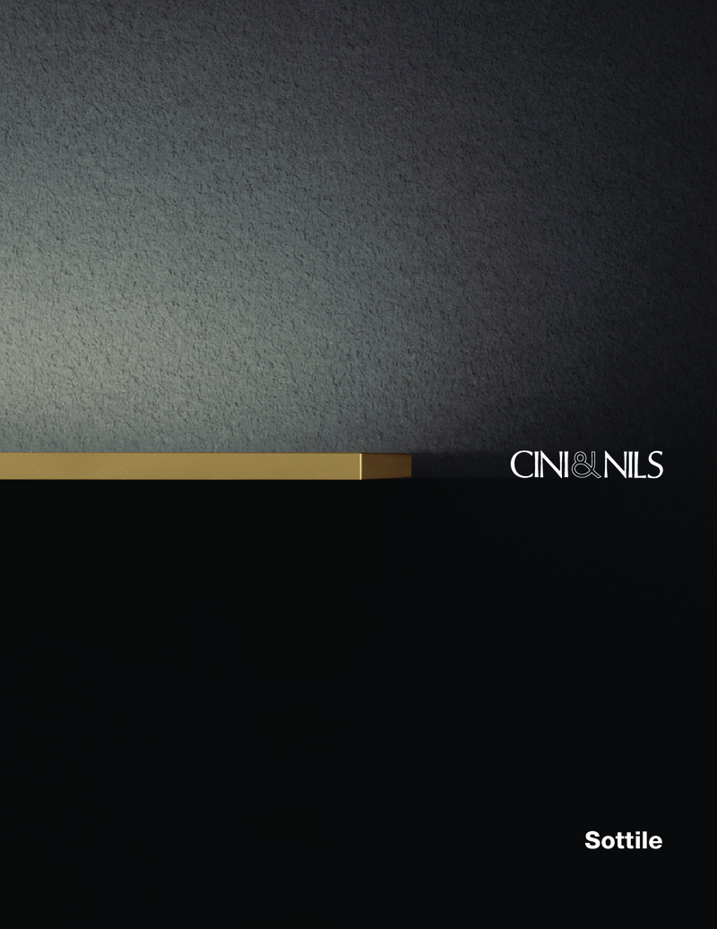 Cini&Nils Sottile – luminária linear de design italiano